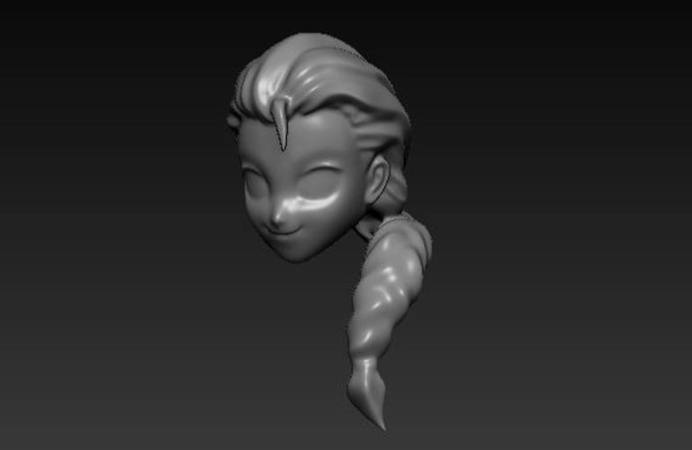 Elsa Head Sculpt 3D Print 52179