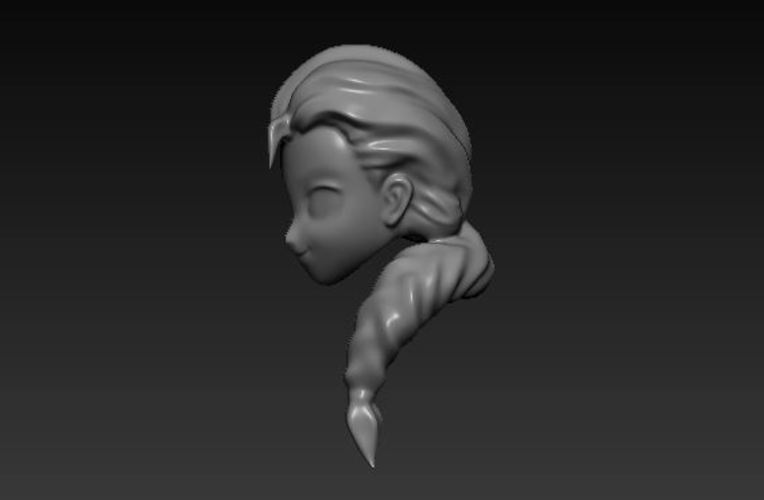 Elsa Head Sculpt 3D Print 52182