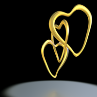Small Trinity Heart 3D Printing 52335