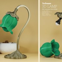 Small art nouveau lotus lamp 3D Printing 52343