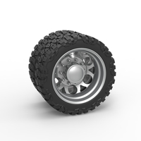 Small Rear semi wheel for pickup Version 15 Scale 1:25 3D Printing 524955
