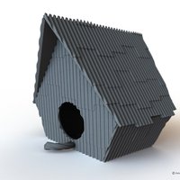 Small Ramshackle Birdhouse 3D Printing 52504