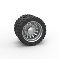 Small Rear semi wheel for pickup Version 16 Scale 1:25 3D Printing 525066