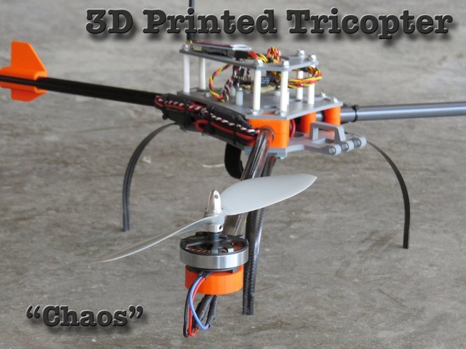 3D Printed Tricopter 3D Print 52748