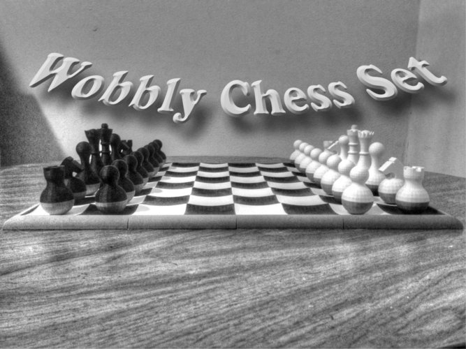 Wobbly Chess Set 3D Print 52768