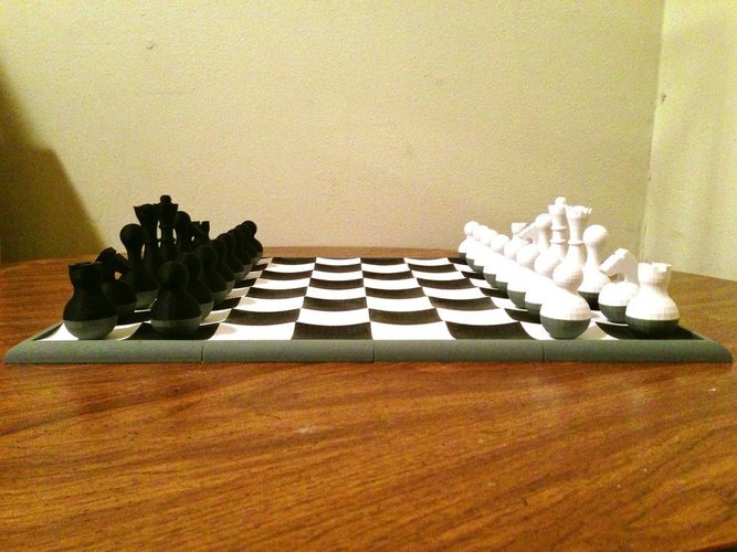 Wobbly Chess Set 3D Print 52770
