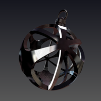 Small  Christmas ball circle star 3D Printing 52878