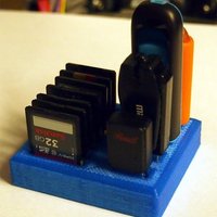Small SD Card and USB Stick Holder 3D Printing 53344