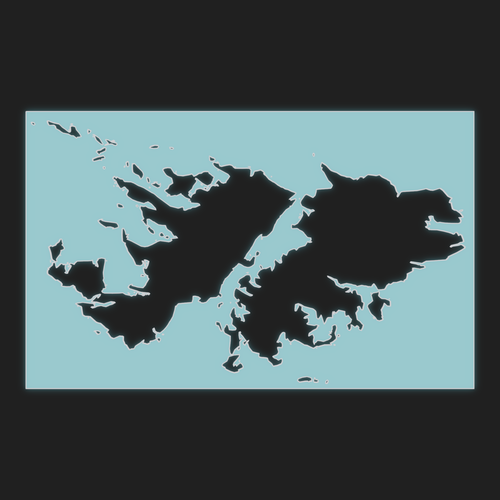 D Printed Islas Malvinas Stencil By Fjv D Pinshape