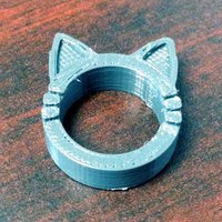 Small Cat Kitty Ring 3D Printing 53847