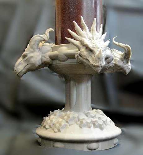 Four Dragons Candlestick 3D Print 54020