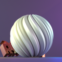 Round Welle candle mold sphere - Thumbnail 4