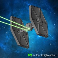 Small Low Poly Tie Fighter - Star Wars 3D Printing 54356