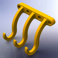 Plastic Triple Wall Hook - Thumbnail 1