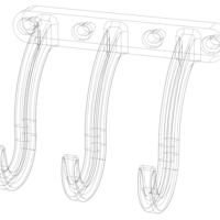 Plastic Triple Wall Hook - Thumbnail 3
