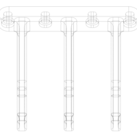 Plastic Triple Wall Hook - Thumbnail 7