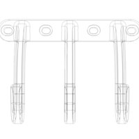 Plastic Triple Wall Hook - Thumbnail 8