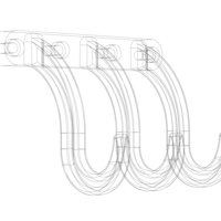 Plastic Triple Wall Hook - Thumbnail 9