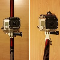 Small GoPro Ski Stick Mount 3D Printing 54387