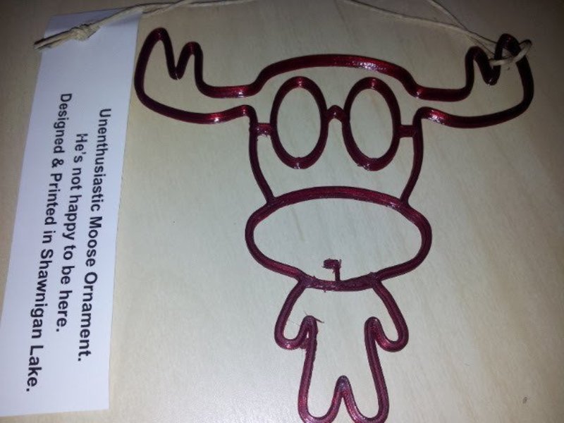 Unenthusiastic Moose Ornament