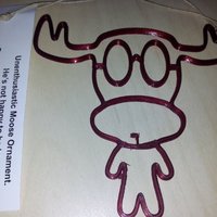 Small Unenthusiastic Moose Ornament 3D Printing 54411