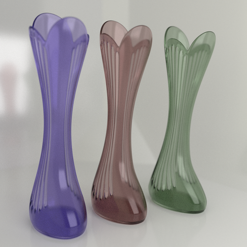 Vase design deco inclined 3D Print 54477