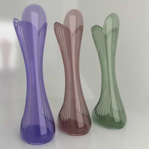Vase design deco inclined 3D Print 54478