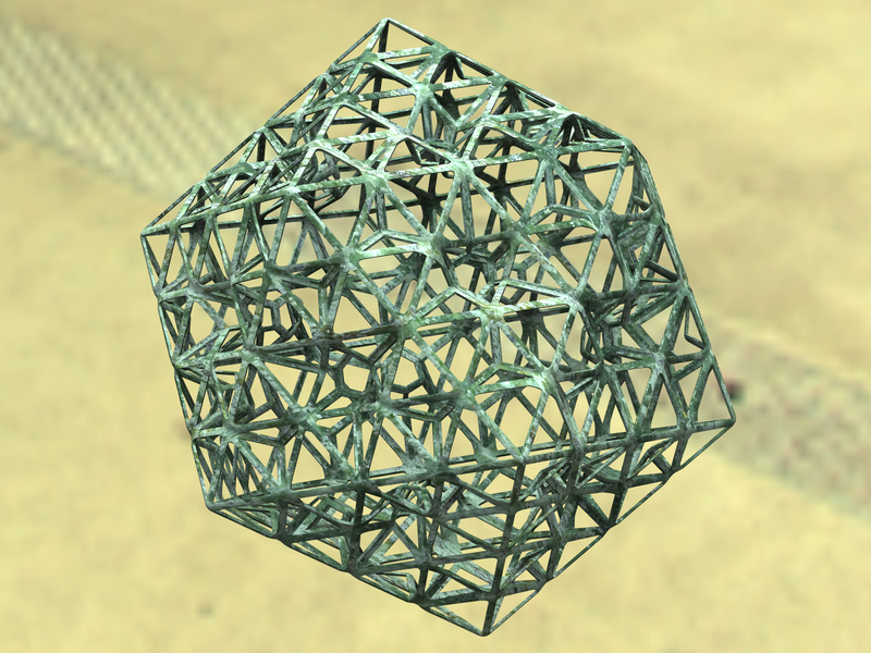 Wireframe Shape Icosahedron Flake