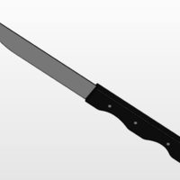 Small plastic kitchen knife 3D Printing 54957