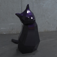 Small Low Poly Cat 3D Printing 5535
