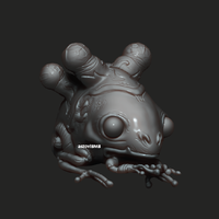 Small Frog with Shell 3D Printing 5539