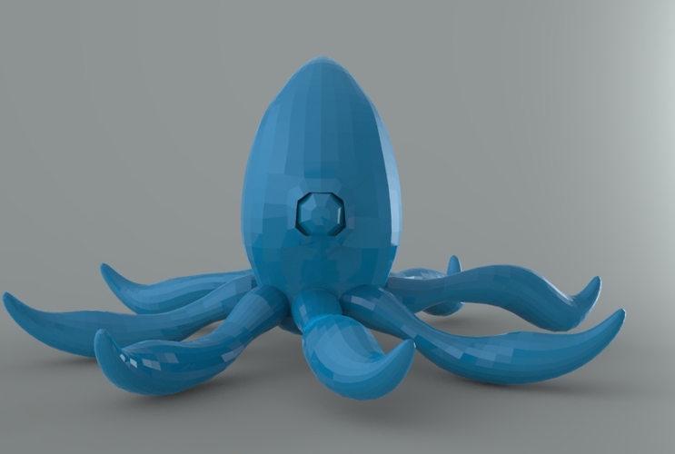 Low Poly Space Octopus 3D Print 5546