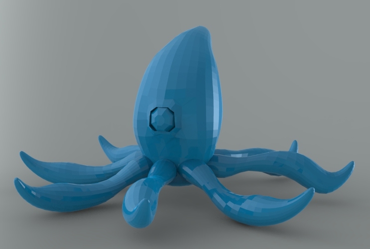 Low Poly Space Octopus 3D Print 5547