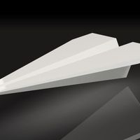 Small Cool Paper Plane - desktop business card holder 3D Printing 55524
