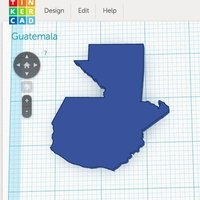Small Guatemala Outline 3D Printing 56048