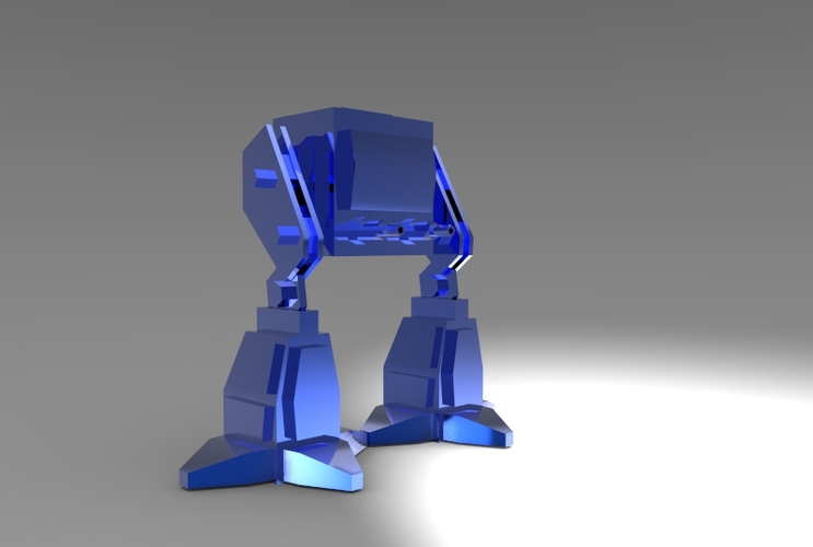 Low Poly Battle Robot 3D Print 5619