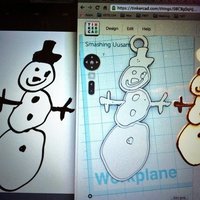 Small Snowman Ornament - Hand Drawn Teacher Gift 3D Printing 56203