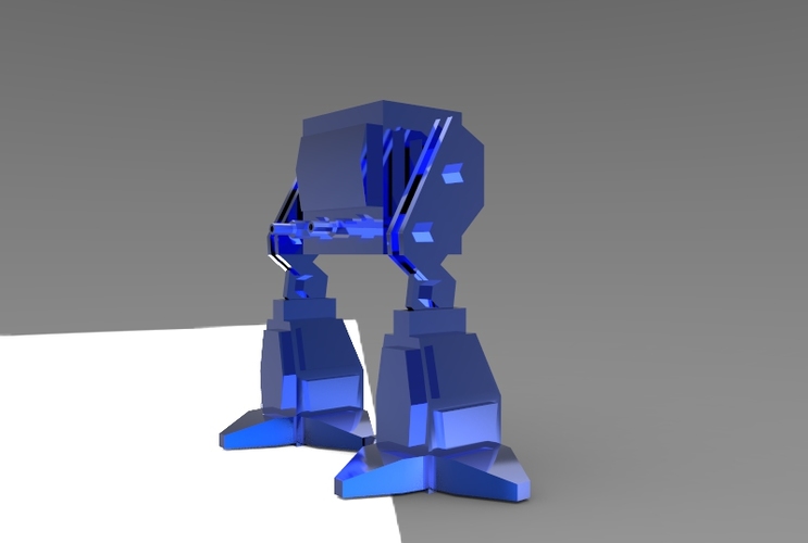 Low Poly Battle Robot 3D Print 5622