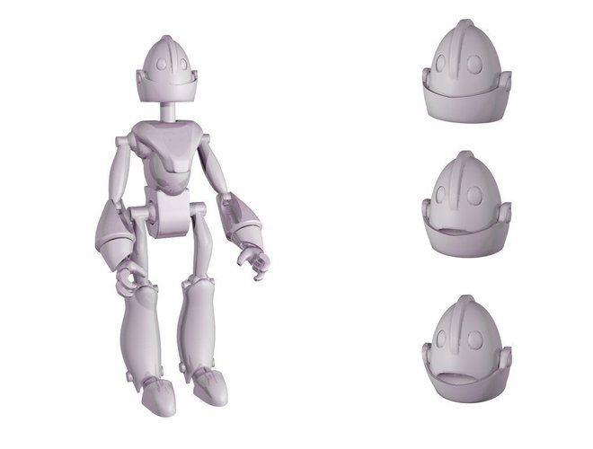 Robot head 3D Print 56380