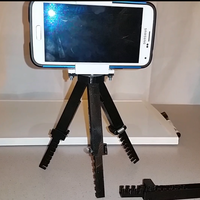 Small Adjustable Tripod (spring loaded) 3D Printing 56424