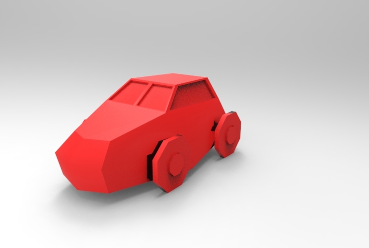 Low Poly Car 3D Print 5648