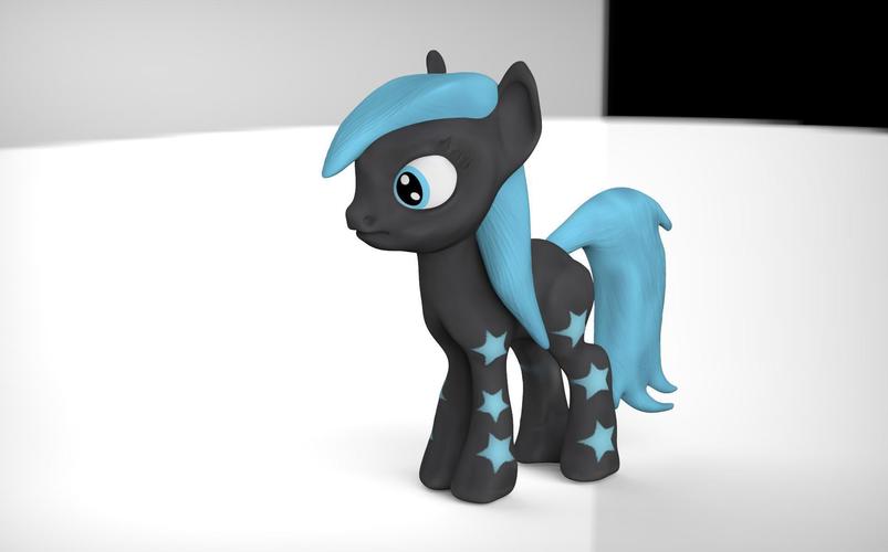 Black Star Pony 3D Print 56484