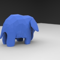 Low Poly Baby Elephant - Thumbnail 1