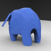 Low Poly Baby Elephant - Thumbnail 2