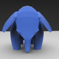 Low Poly Baby Elephant - Thumbnail 3