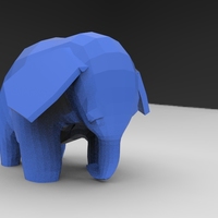 Small Low Poly Baby Elephant 3D Printing 5663