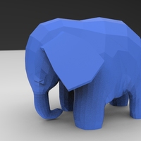 Low Poly Baby Elephant - Thumbnail 5