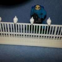 Small Wargame Terrain, Fence with Skulls 3D Printing 56832