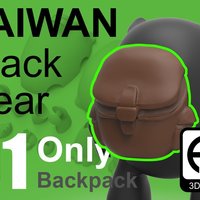 Small Taiwan Black_bear [Only Backpack] 3D Printing 57028