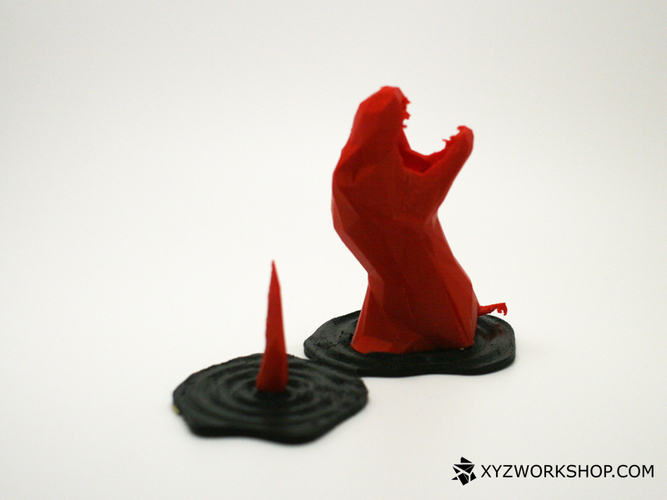 Sinking T-Rex Pen Holder (Low Poly) 3D Print 5898